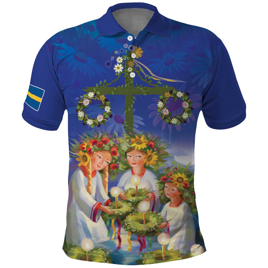 Swedish Glad Midsommar Polo Shirt Hade du en bra Midsommar