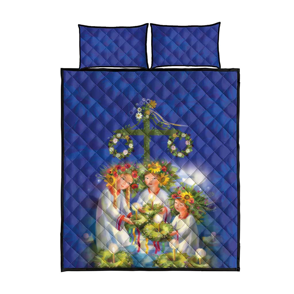 Swedish Glad Midsommar Quilt Bed Set Hade du en bra Midsommar