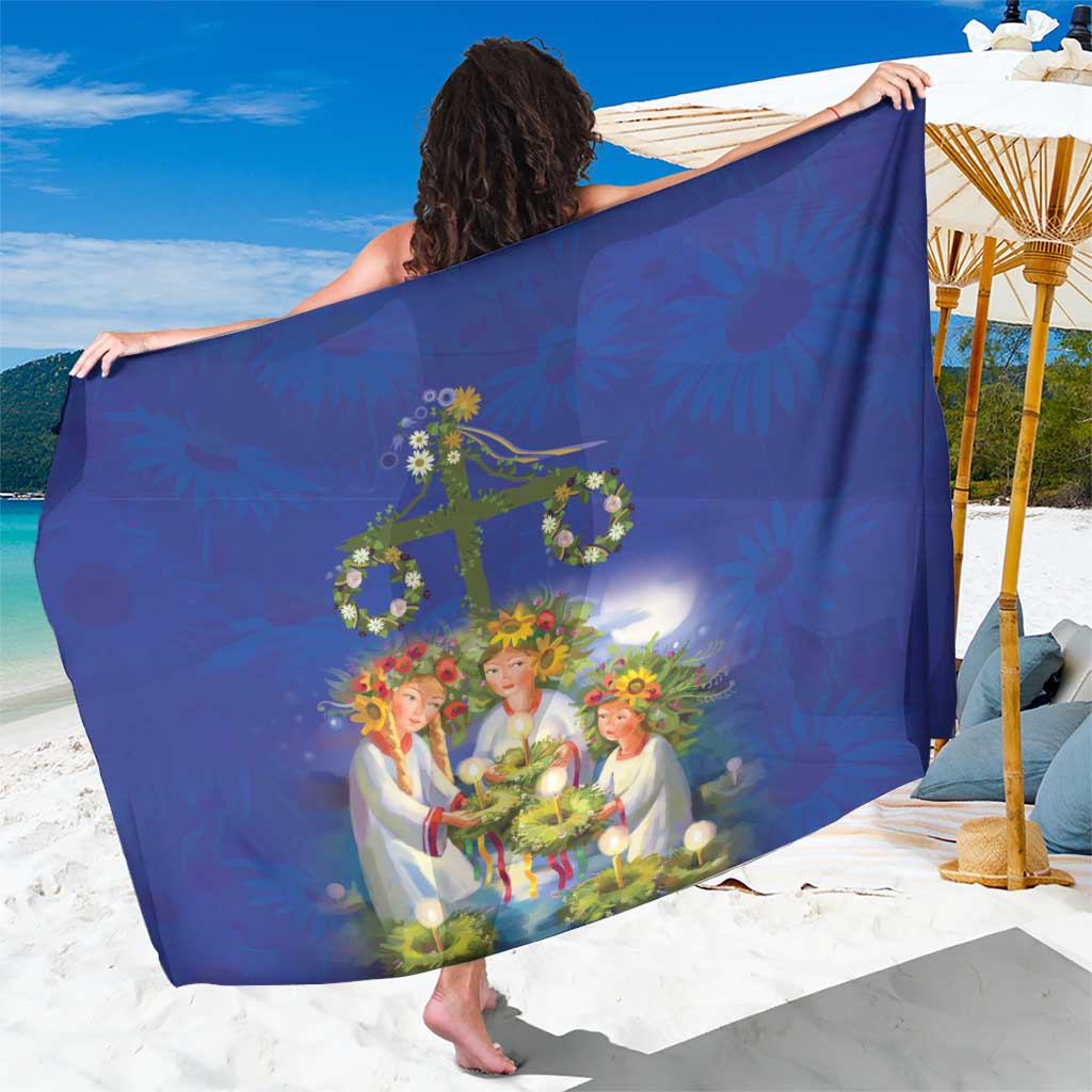 Swedish Glad Midsommar Sarong Hade du en bra Midsommar