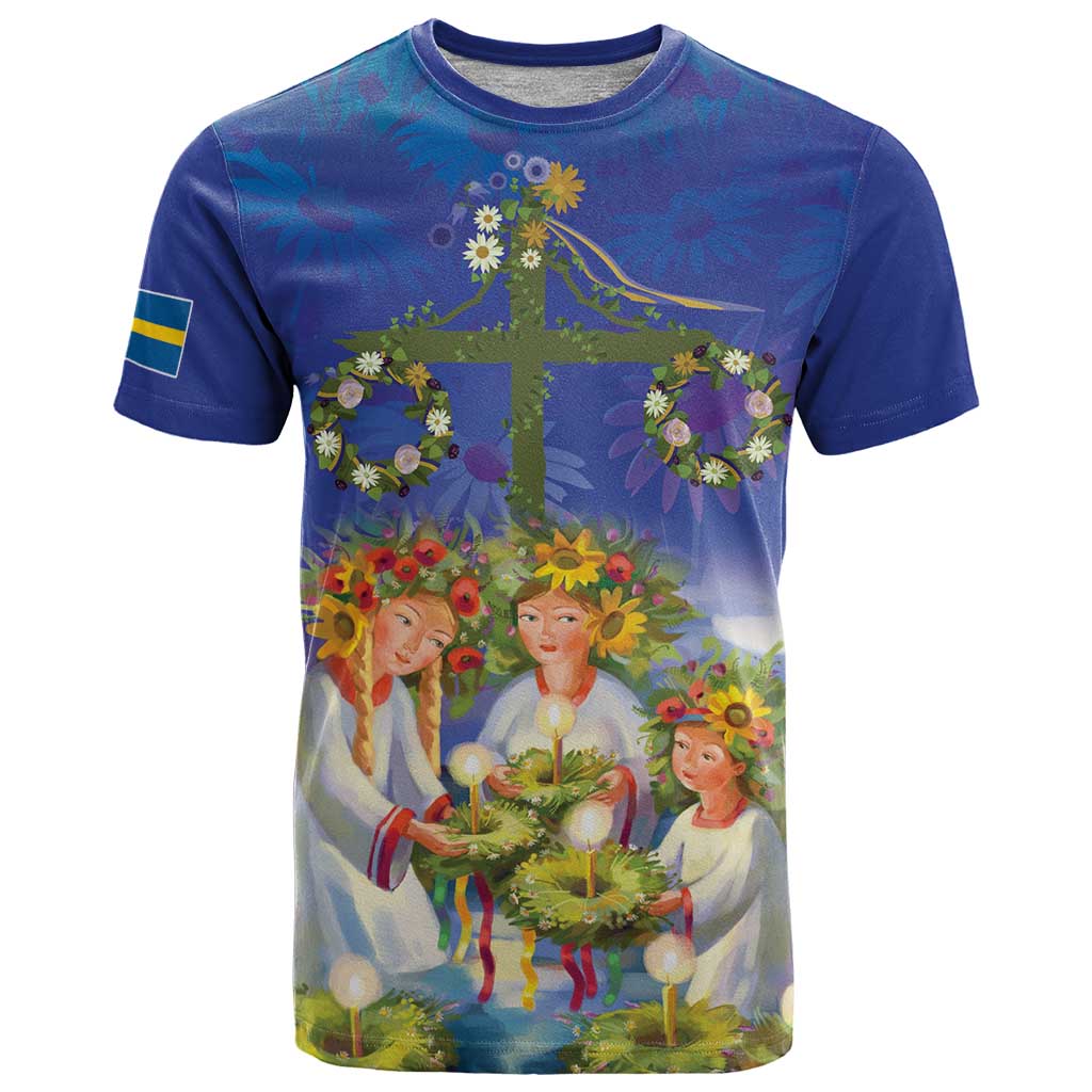 Swedish Glad Midsommar T Shirt Hade du en bra Midsommar