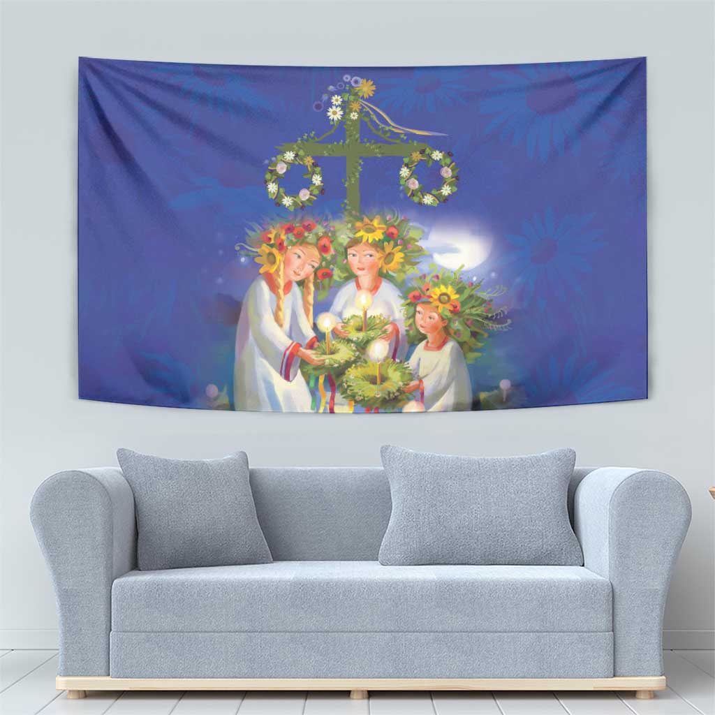 Swedish Glad Midsommar Tapestry Hade du en bra Midsommar