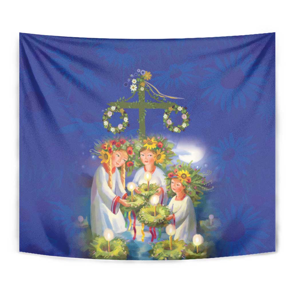 Swedish Glad Midsommar Tapestry Hade du en bra Midsommar