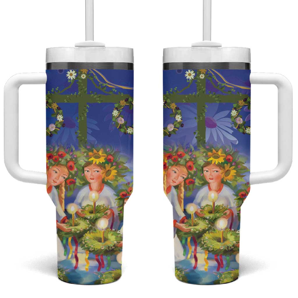 Swedish Glad Midsommar Tumbler With Handle Hade du en bra Midsommar
