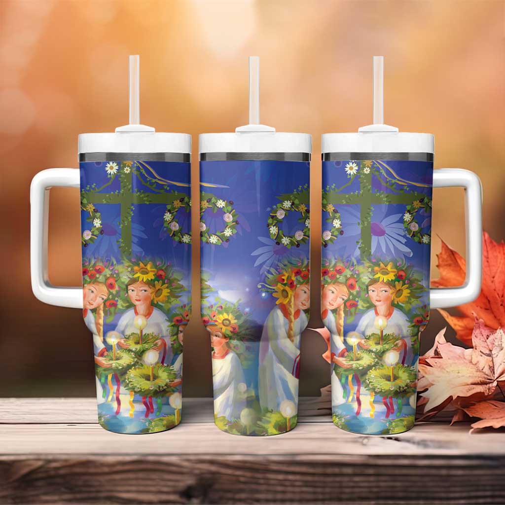 Swedish Glad Midsommar Tumbler With Handle Hade du en bra Midsommar