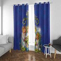 Swedish Glad Midsommar Window Curtain Hade du en bra Midsommar