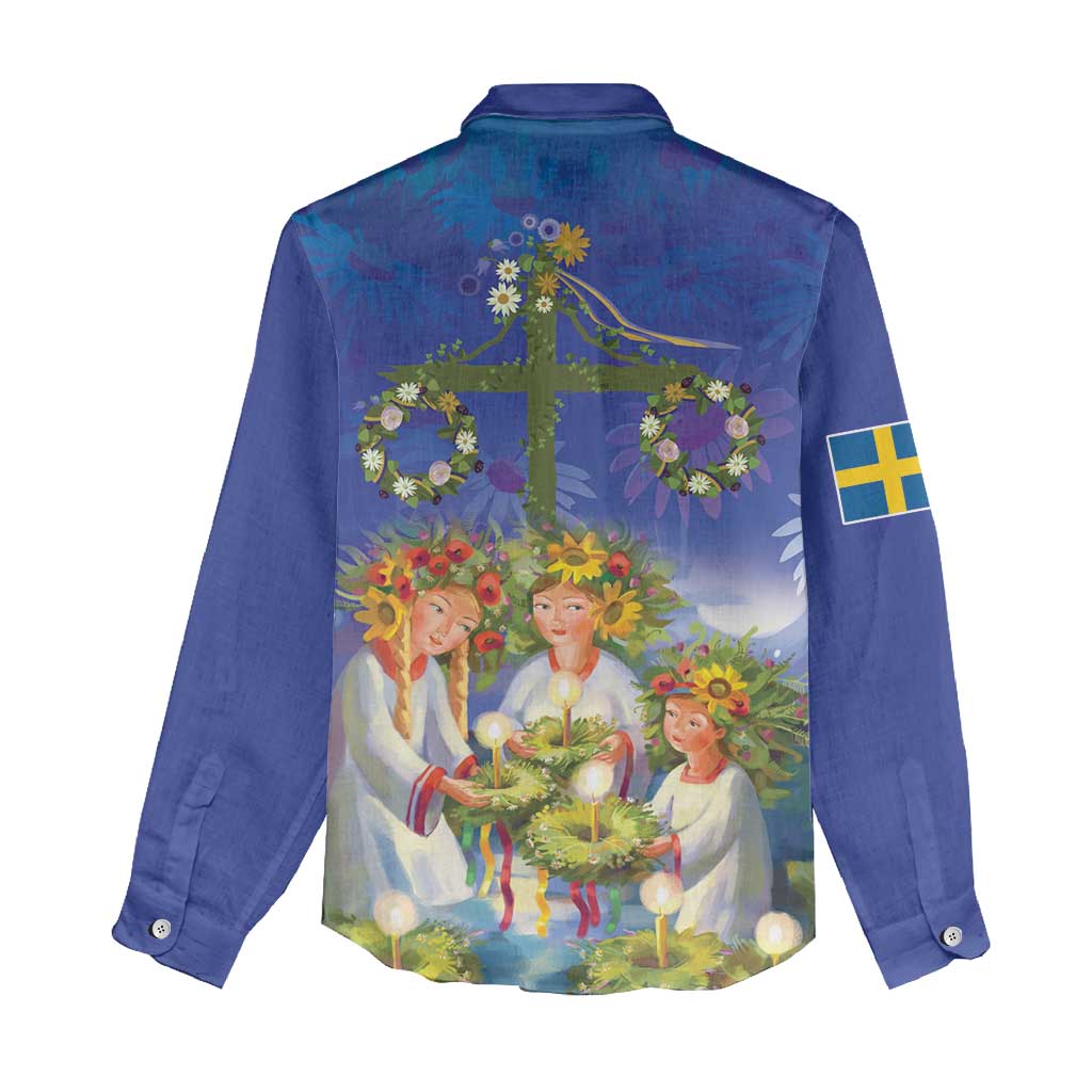Swedish Glad Midsommar Women Casual Shirt Hade du en bra Midsommar