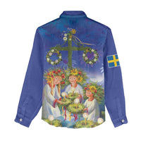 Swedish Glad Midsommar Women Casual Shirt Hade du en bra Midsommar