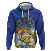 Swedish Glad Midsommar Zip Hoodie Hade du en bra Midsommar