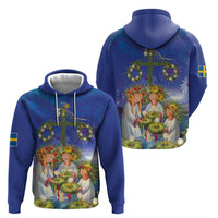 Swedish Glad Midsommar Zip Hoodie Hade du en bra Midsommar