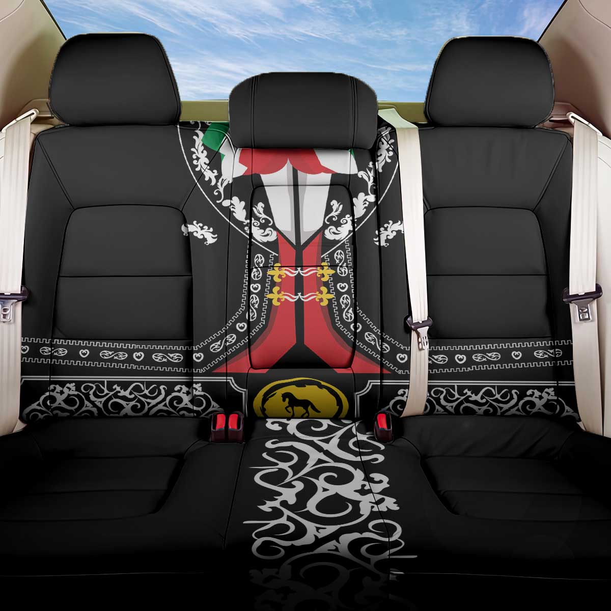 Mexican Trajes Charros Costume Back Car Seat Cover