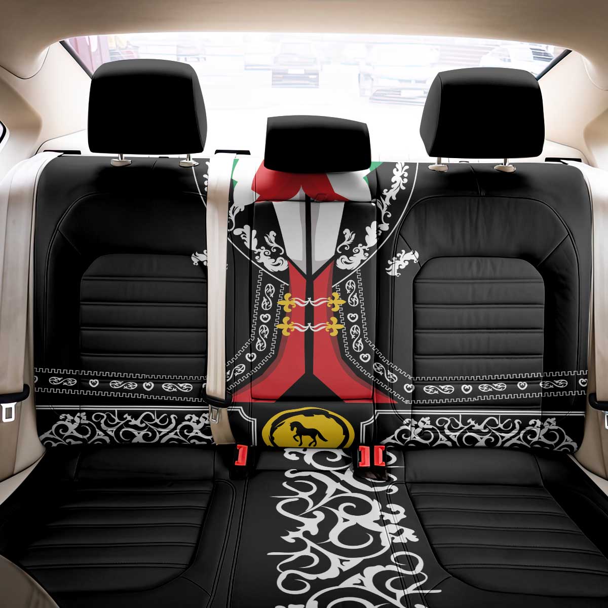 Mexican Trajes Charros Costume Back Car Seat Cover
