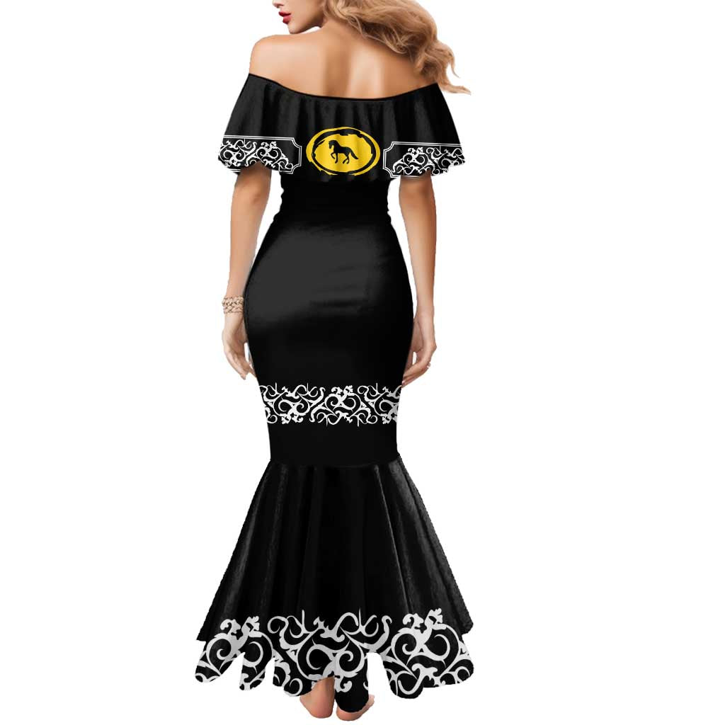 Mexican Trajes Charros Costume Family Matching Mermaid Dress and Hawaiian Shirt