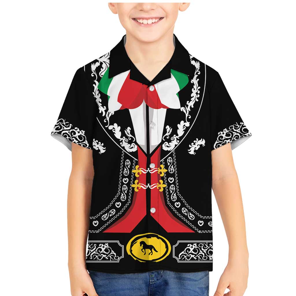 Mexican Trajes Charros Costume Family Matching Mermaid Dress and Hawaiian Shirt