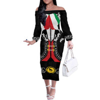 Mexican Trajes Charros Costume Family Matching Off The Shoulder Long Sleeve Dress and Hawaiian Shirt