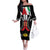 Mexican Trajes Charros Costume Family Matching Off The Shoulder Long Sleeve Dress and Hawaiian Shirt