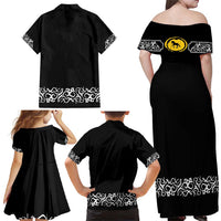 Mexican Trajes Charros Costume Family Matching Off Shoulder Maxi Dress and Hawaiian Shirt