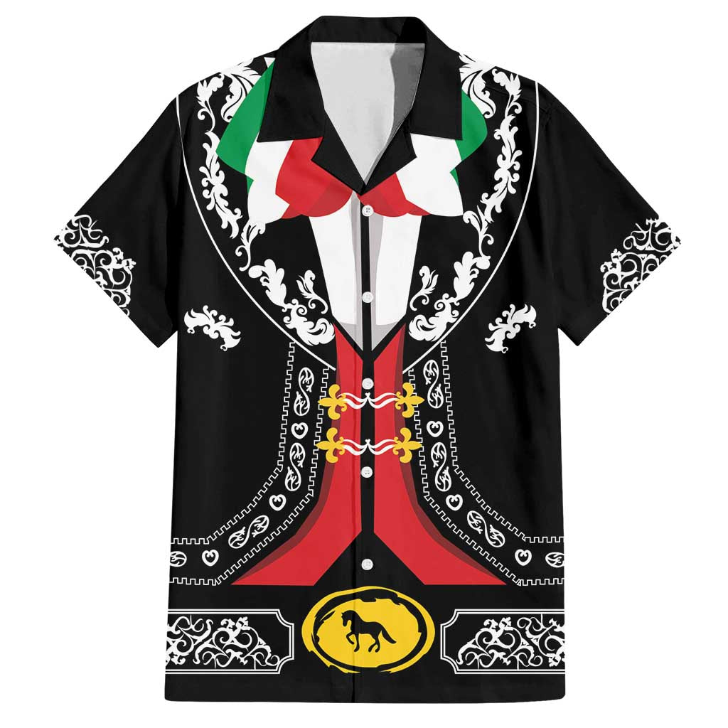 Mexican Trajes Charros Costume Family Matching Off Shoulder Maxi Dress and Hawaiian Shirt