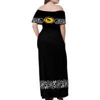 Mexican Trajes Charros Costume Family Matching Off Shoulder Maxi Dress and Hawaiian Shirt