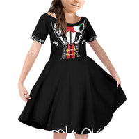 Mexican Trajes Charros Costume Family Matching Off Shoulder Short Dress and Hawaiian Shirt