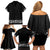 Mexican Trajes Charros Costume Family Matching Off Shoulder Short Dress and Hawaiian Shirt
