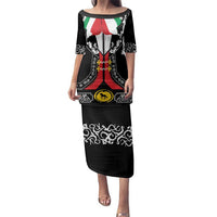 Mexican Trajes Charros Costume Family Matching Puletasi and Hawaiian Shirt