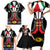 Mexican Trajes Charros Costume Family Matching Short Sleeve Bodycon Dress and Hawaiian Shirt