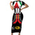 Mexican Trajes Charros Costume Family Matching Short Sleeve Bodycon Dress and Hawaiian Shirt