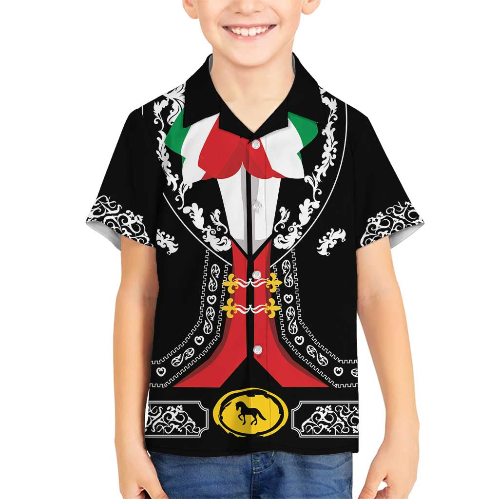 Mexican Trajes Charros Costume Family Matching Summer Maxi Dress and Hawaiian Shirt