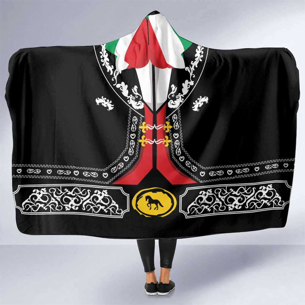 Mexican Trajes Charros Costume Hooded Blanket