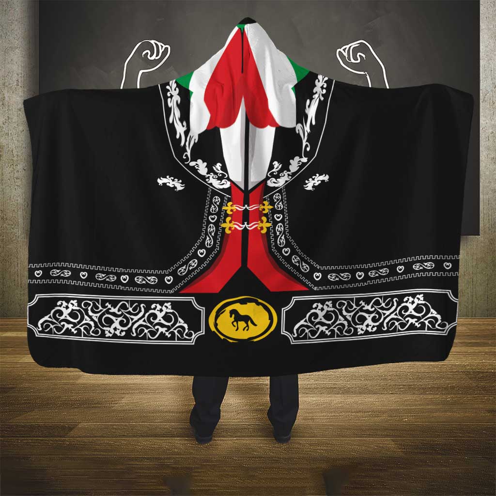Mexican Trajes Charros Costume Hooded Blanket