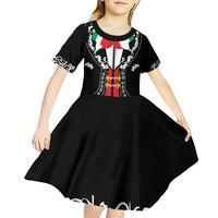 Mexican Trajes Charros Costume Kid Short Sleeve Dress