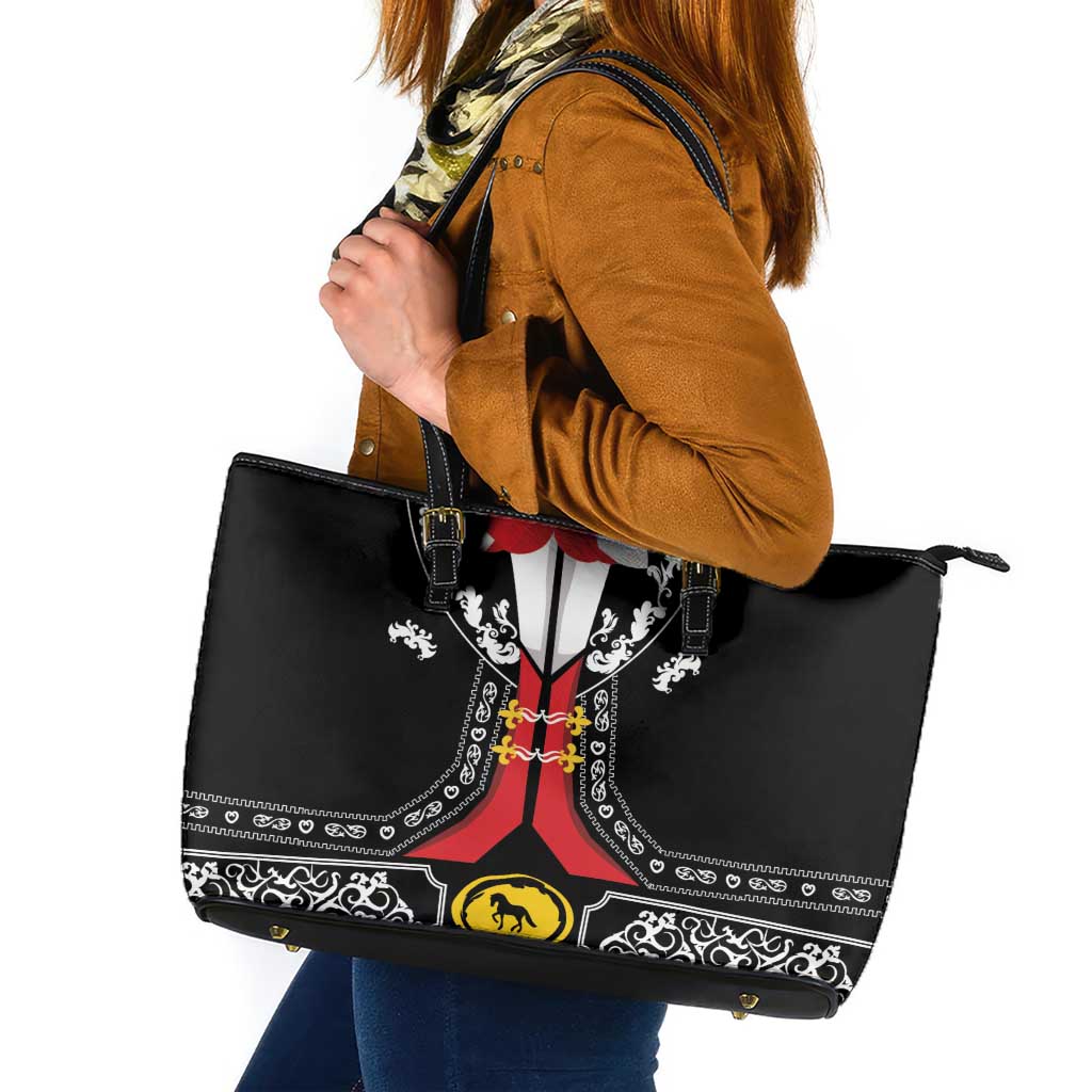 Mexican Trajes Charros Costume Leather Tote Bag