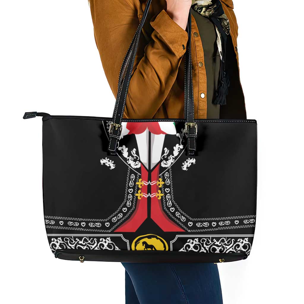 Mexican Trajes Charros Costume Leather Tote Bag