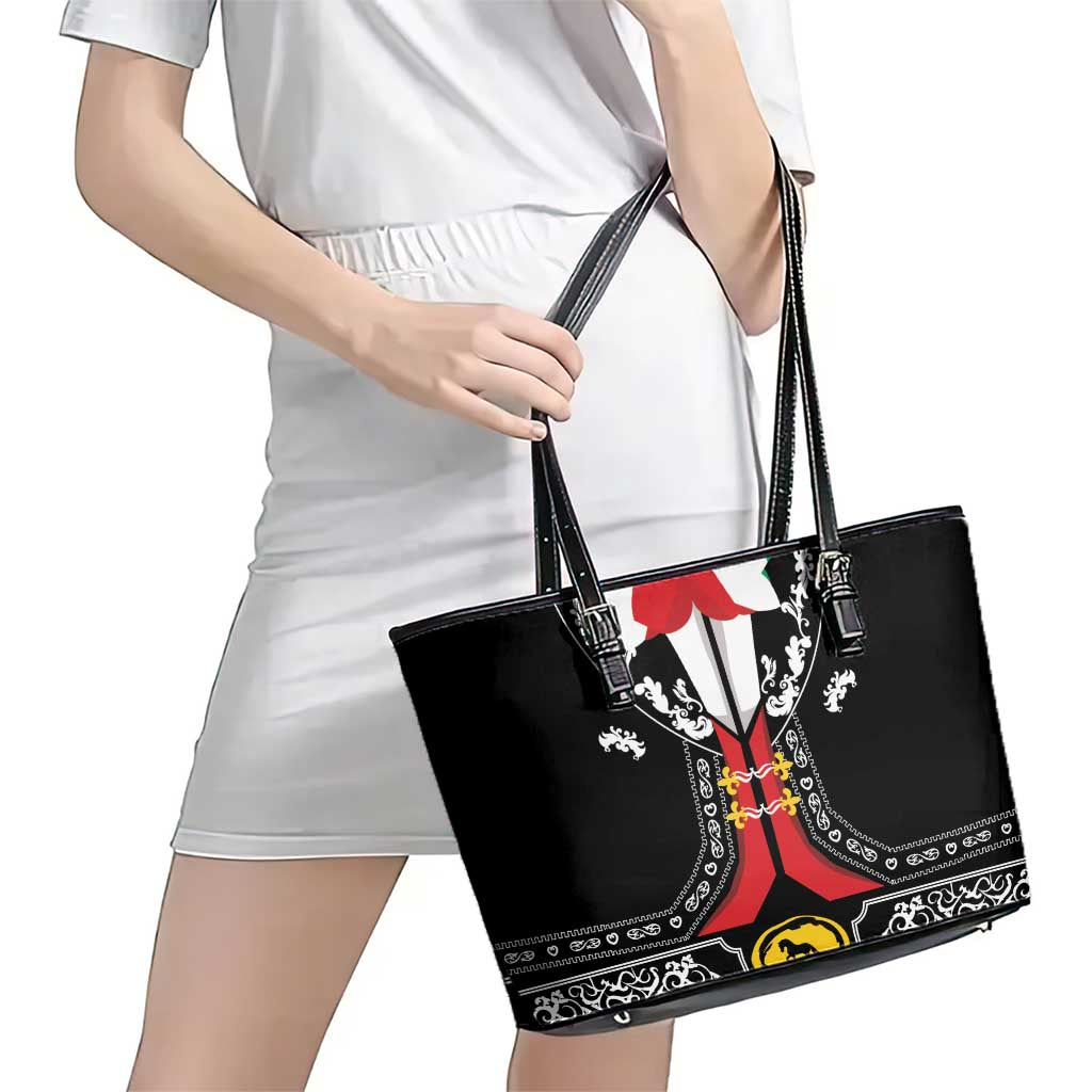 Mexican Trajes Charros Costume Leather Tote Bag