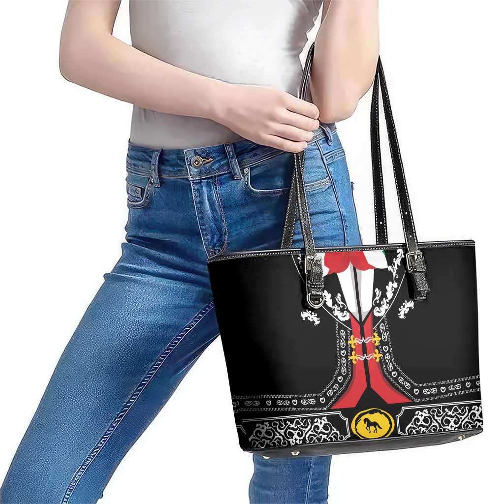 Mexican Trajes Charros Costume Leather Tote Bag