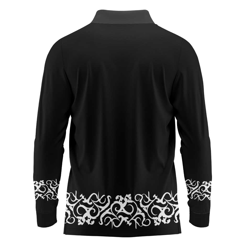 Mexican Trajes Charros Costume Long Sleeve Polo Shirt