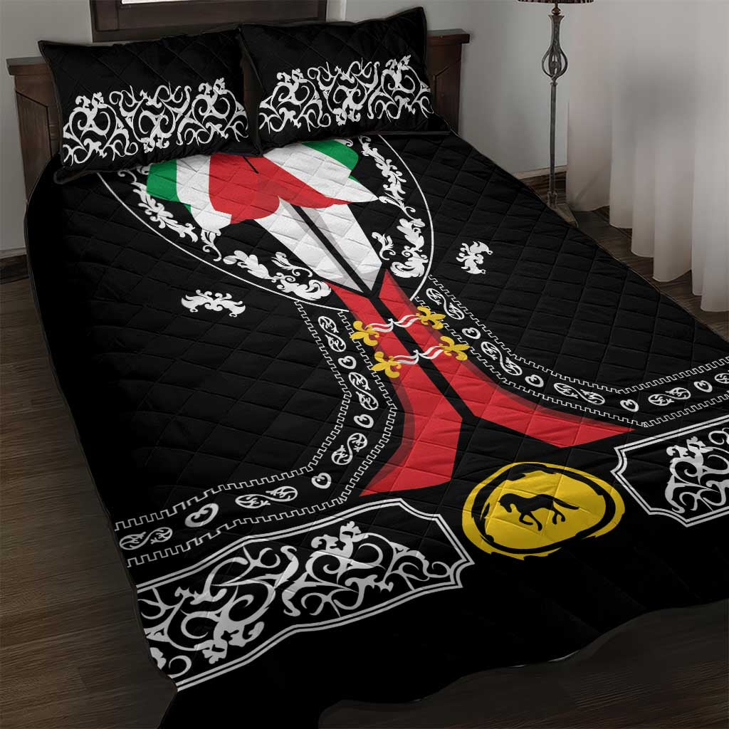 Mexican Trajes Charros Costume Quilt Bed Set