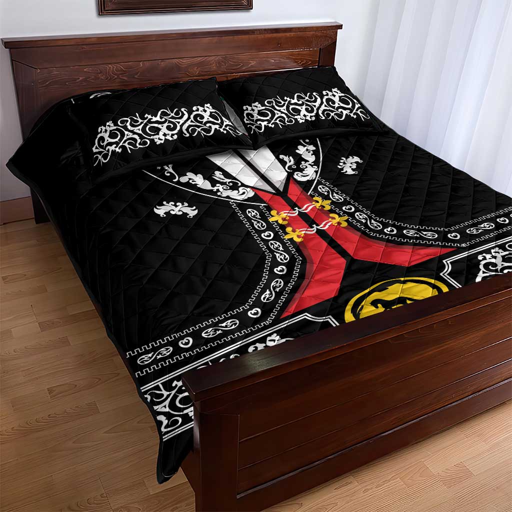 Mexican Trajes Charros Costume Quilt Bed Set