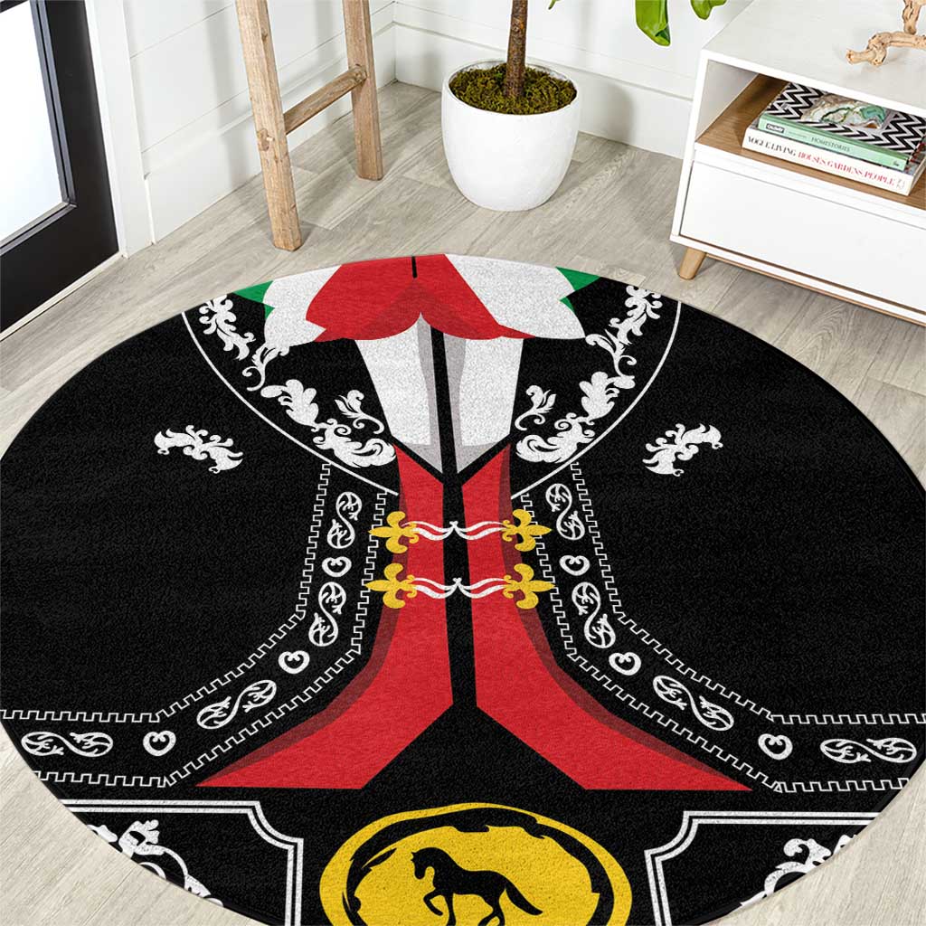 Mexican Trajes Charros Costume Round Carpet
