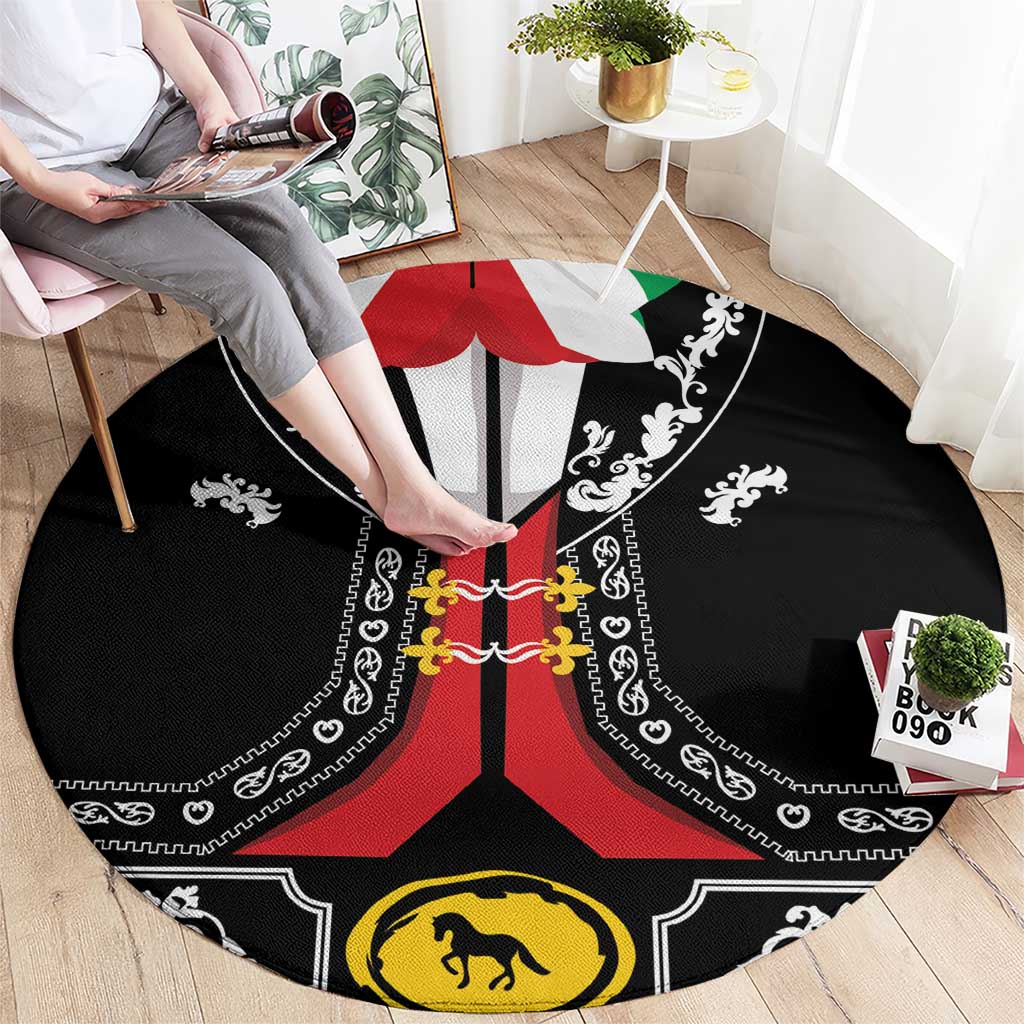 Mexican Trajes Charros Costume Round Carpet