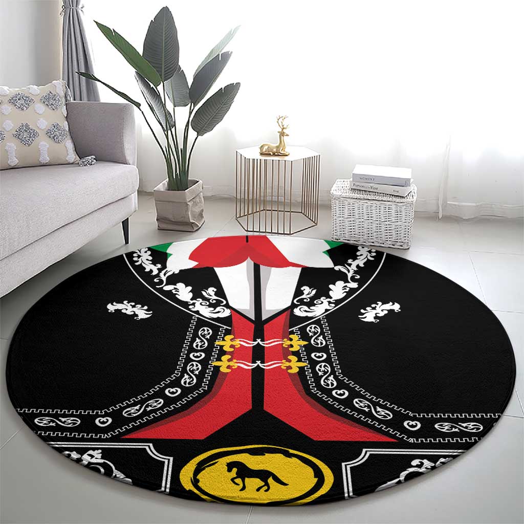 Mexican Trajes Charros Costume Round Carpet