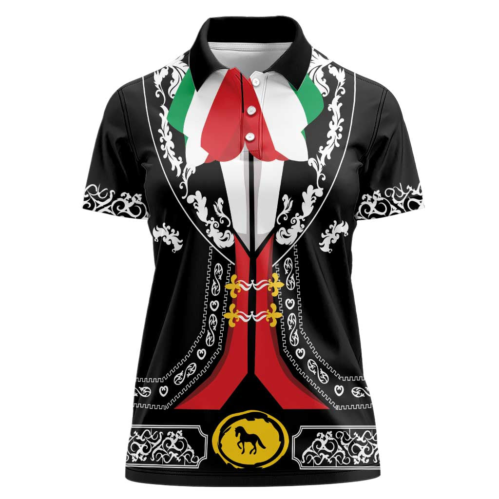 Mexican Trajes Charros Costume Women Polo Shirt