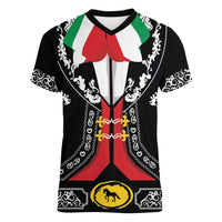 Mexican Trajes Charros Costume Women V-Neck T-Shirt