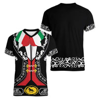 Mexican Trajes Charros Costume Women V-Neck T-Shirt