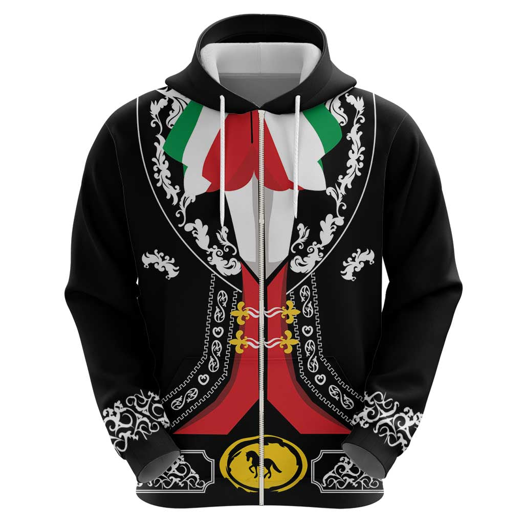 Mexican Trajes Charros Costume Zip Hoodie