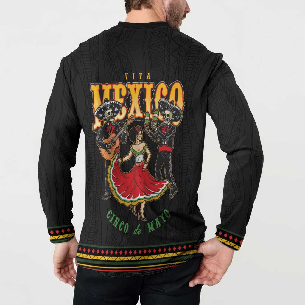 Mexico Cinco de Mayo Button Sweatshirt El Dia de la Batalla de Puebla