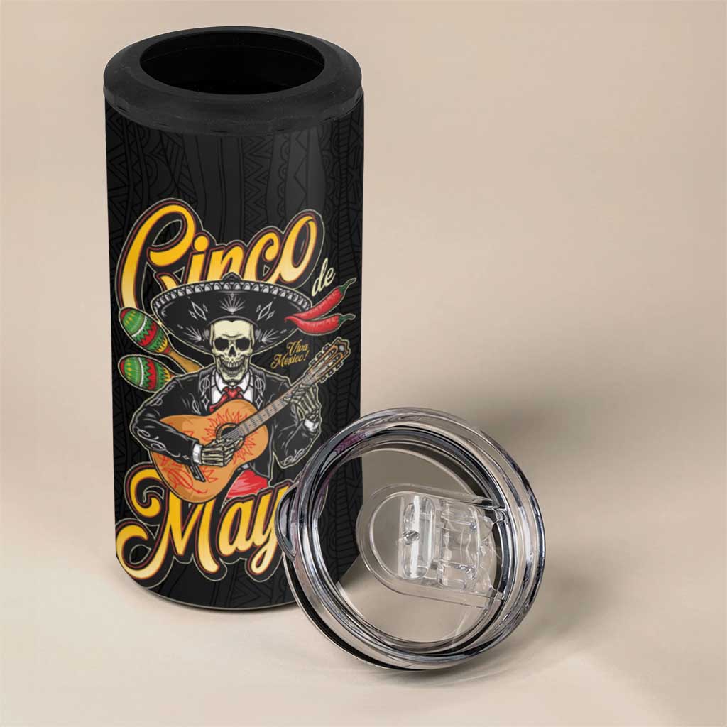 Mexico Cinco de Mayo 4 in 1 Can Cooler Tumbler El Dia de la Batalla de Puebla