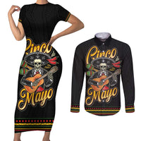 Mexico Cinco de Mayo Couples Matching Short Sleeve Bodycon Dress and Long Sleeve Button Shirt El Dia de la Batalla de Puebla