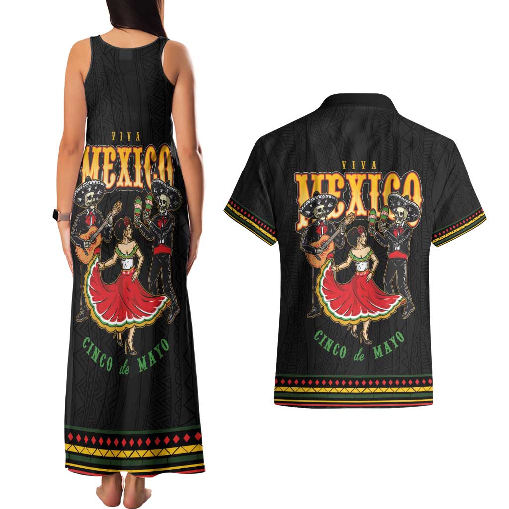 Mexico Cinco de Mayo Couples Matching Tank Maxi Dress and Hawaiian Shirt El Dia de la Batalla de Puebla
