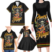 Mexico Cinco de Mayo Family Matching Long Sleeve Bodycon Dress and Hawaiian Shirt El Dia de la Batalla de Puebla